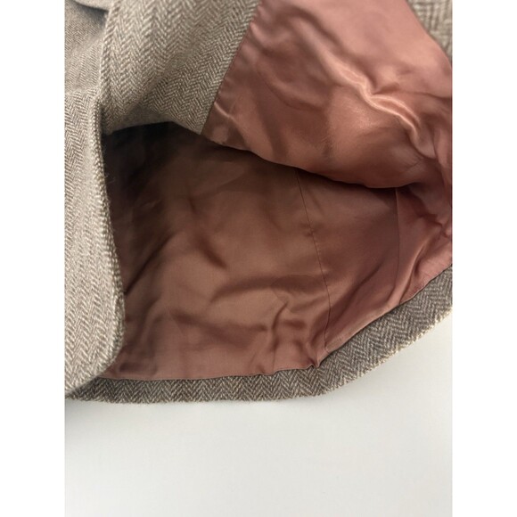 VTG Ralph Lauren LRL Brown tweed wool blazer Suede leather elbow pads size 8 Rea - Picture 10 of 13